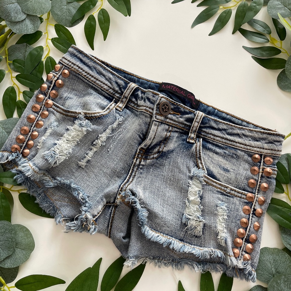 Short with  Rhinestone Distressed